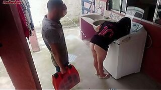 Brother fuck forced sister on washing machine