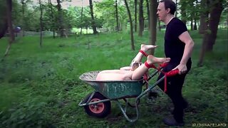 Sadistic gangbang bondage whip